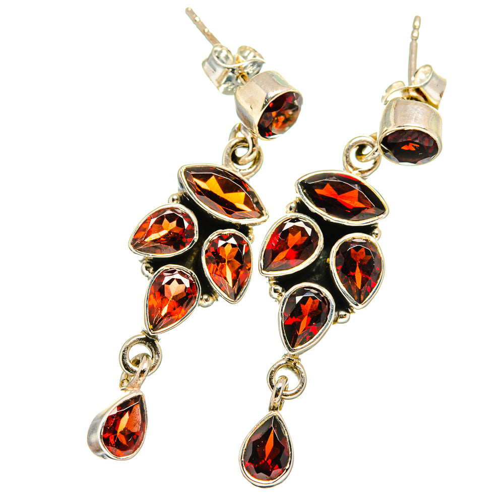 Garnet Earrings handcrafted by Ana Silver Co - EARR421036