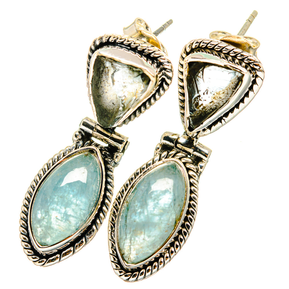 Aquamarine Earrings handcrafted by Ana Silver Co - EARR421037