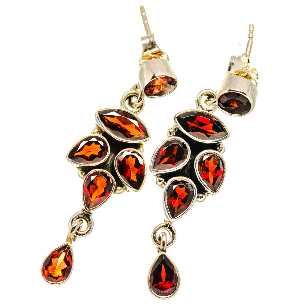 Garnet Earrings handcrafted by Ana Silver Co - EARR421069
