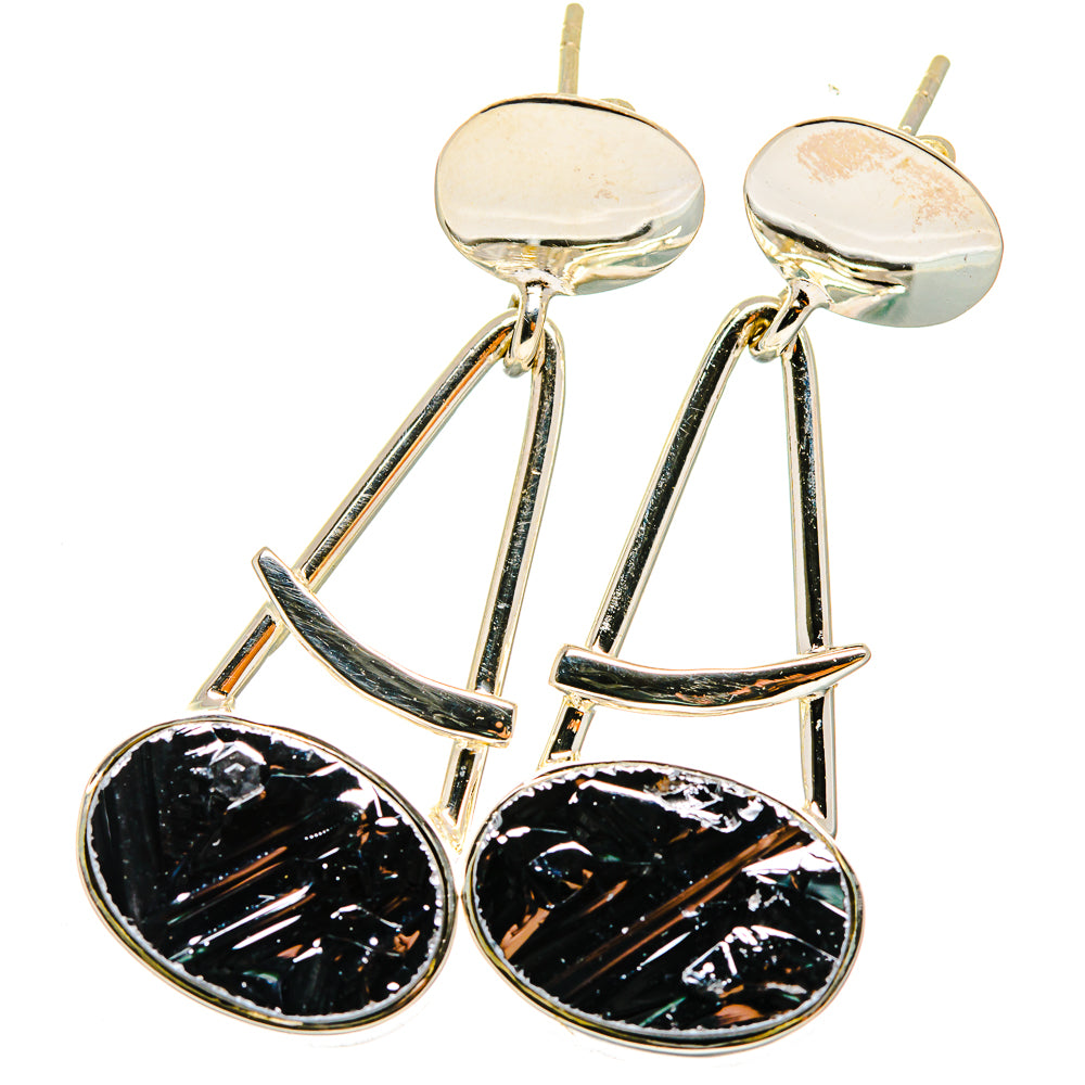 Shungite Earrings handcrafted by Ana Silver Co - EARR421147
