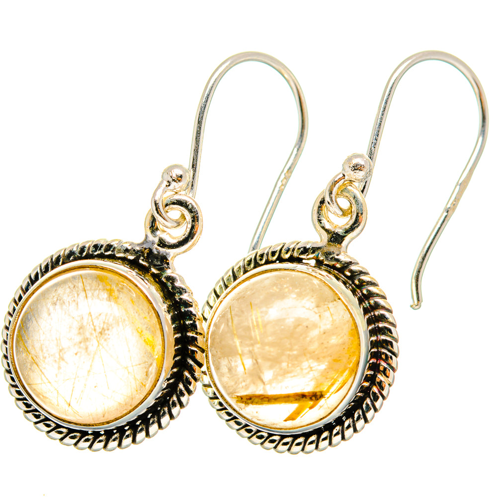 Rutilated Quartz Earrings handcrafted by Ana Silver Co - EARR421154