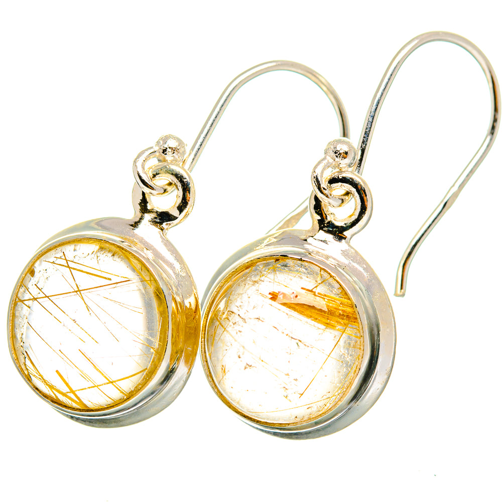 Rutilated Quartz Earrings handcrafted by Ana Silver Co - EARR421159
