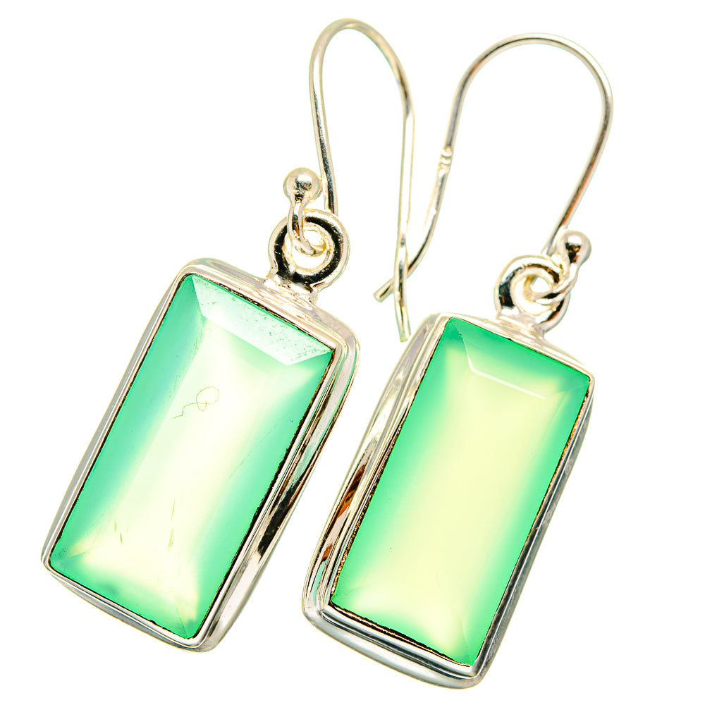 Aqua Chalcedony Earrings handcrafted by Ana Silver Co - EARR421233