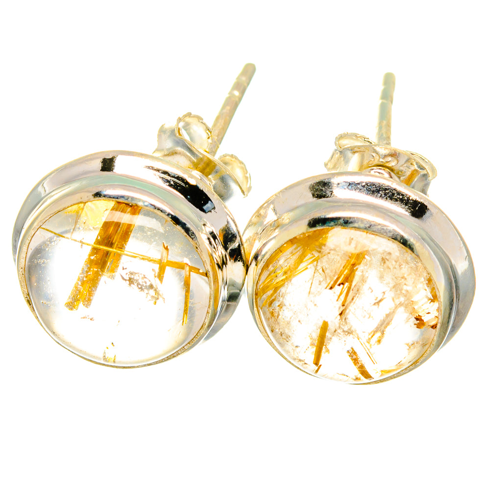 Rutilated Quartz Earrings handcrafted by Ana Silver Co - EARR421257