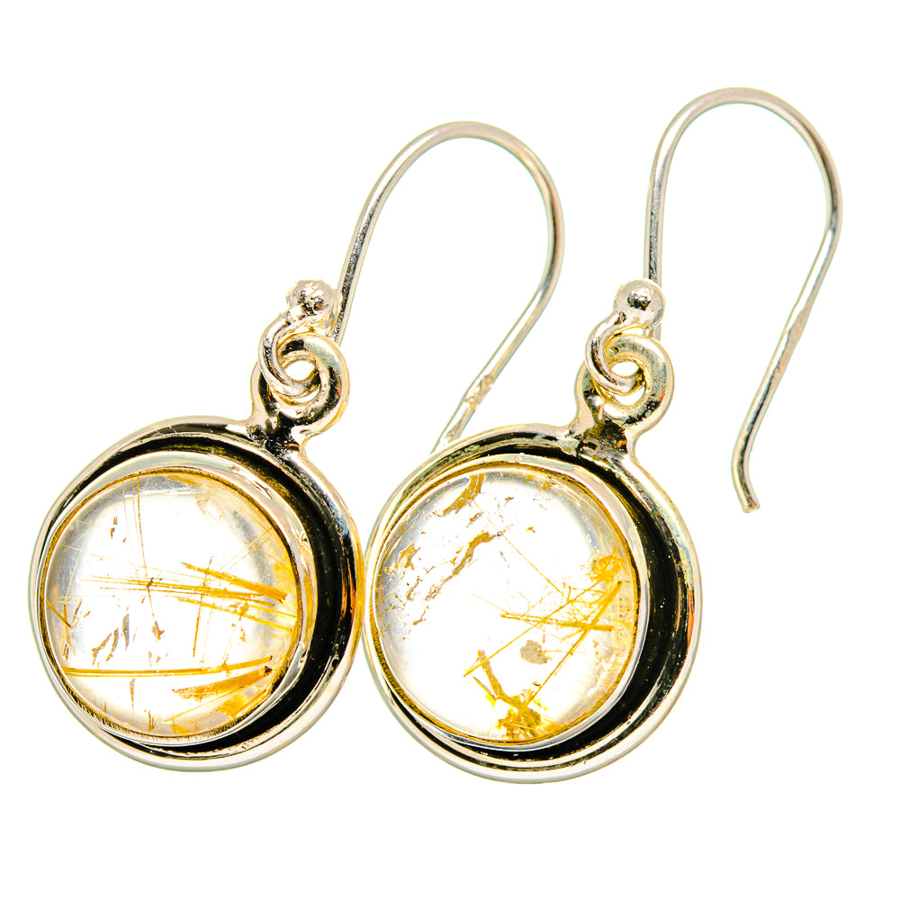 Rutilated Quartz Earrings handcrafted by Ana Silver Co - EARR421258