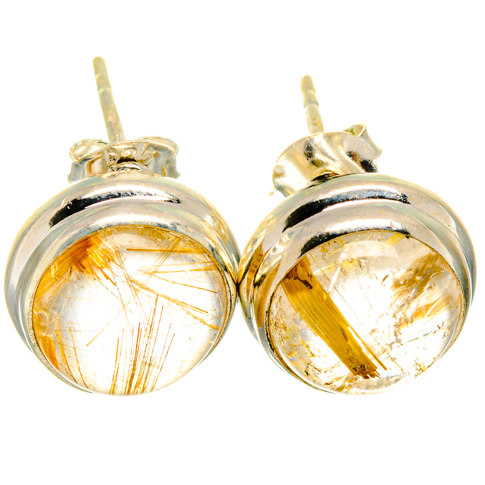 Rutilated Quartz Earrings handcrafted by Ana Silver Co - EARR421309