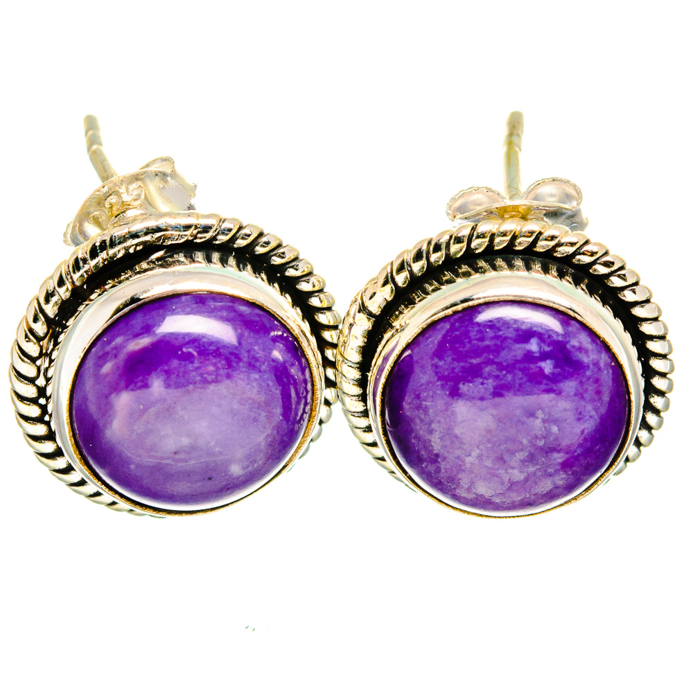 Charoite Earrings handcrafted by Ana Silver Co - EARR421439