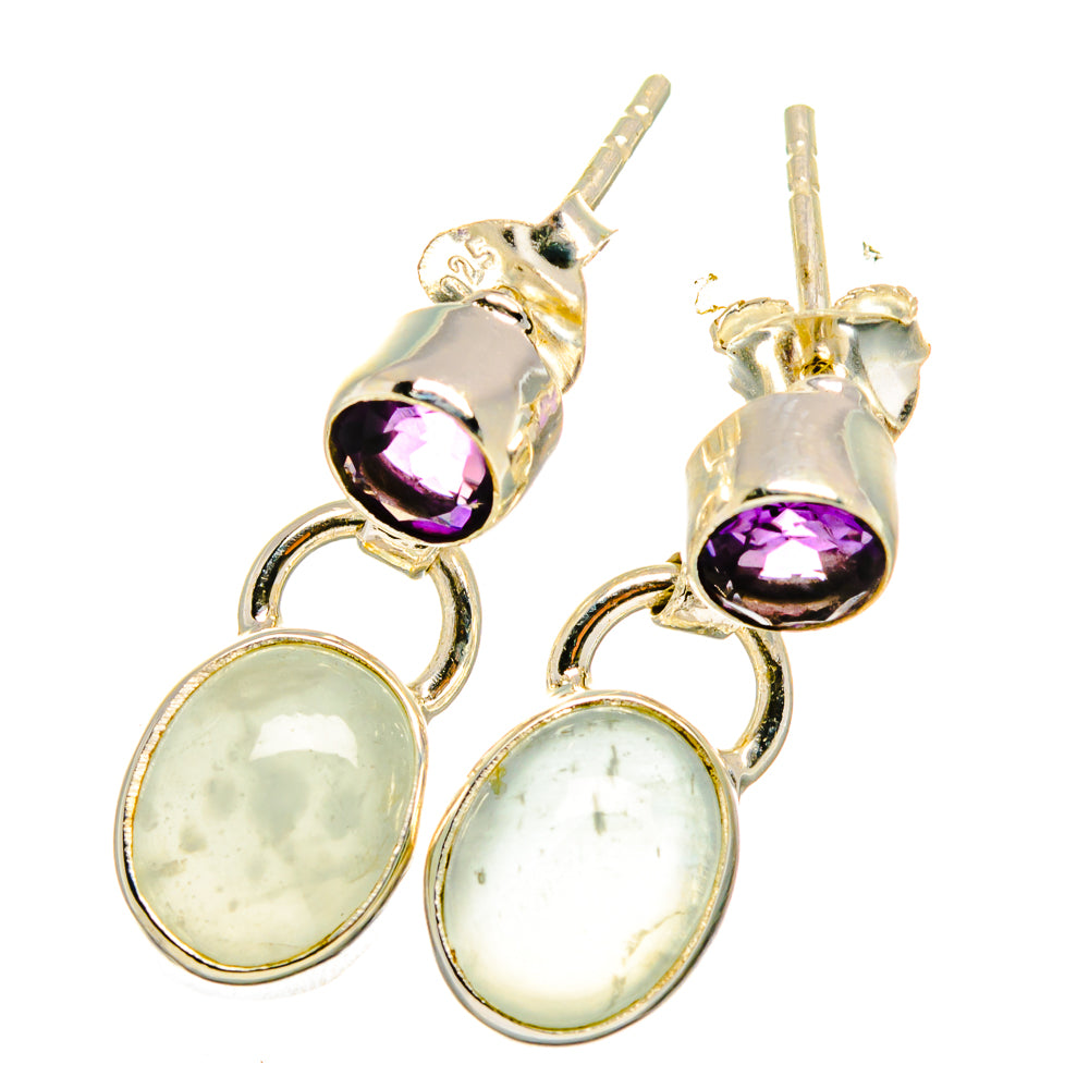 Rainbow Moonstone Earrings handcrafted by Ana Silver Co - EARR421490