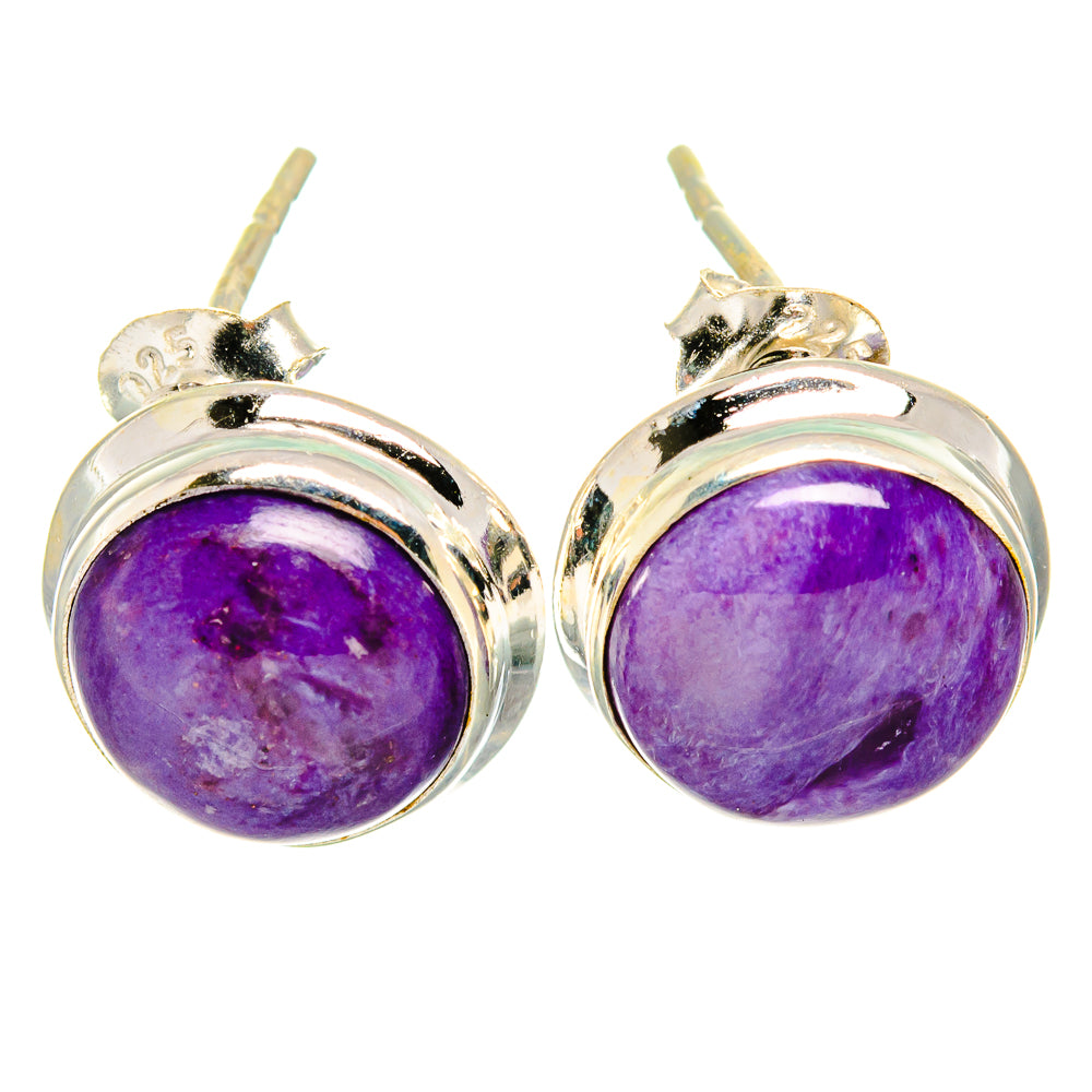 Charoite Earrings handcrafted by Ana Silver Co - EARR421535