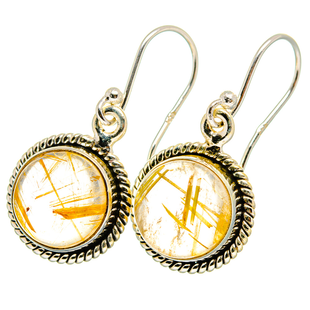 Rutilated Quartz Earrings handcrafted by Ana Silver Co - EARR421619