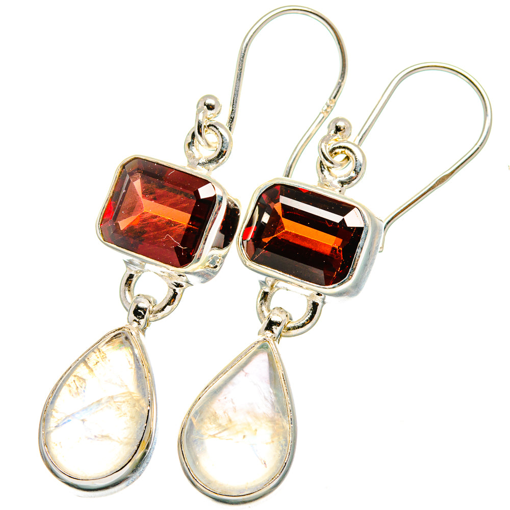 Rainbow Moonstone Earrings handcrafted by Ana Silver Co - EARR421622