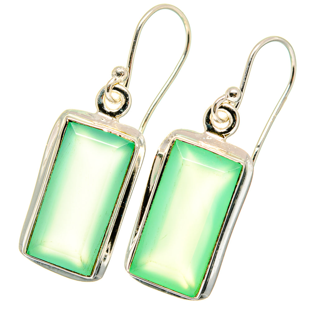 Aqua Chalcedony Earrings handcrafted by Ana Silver Co - EARR421685
