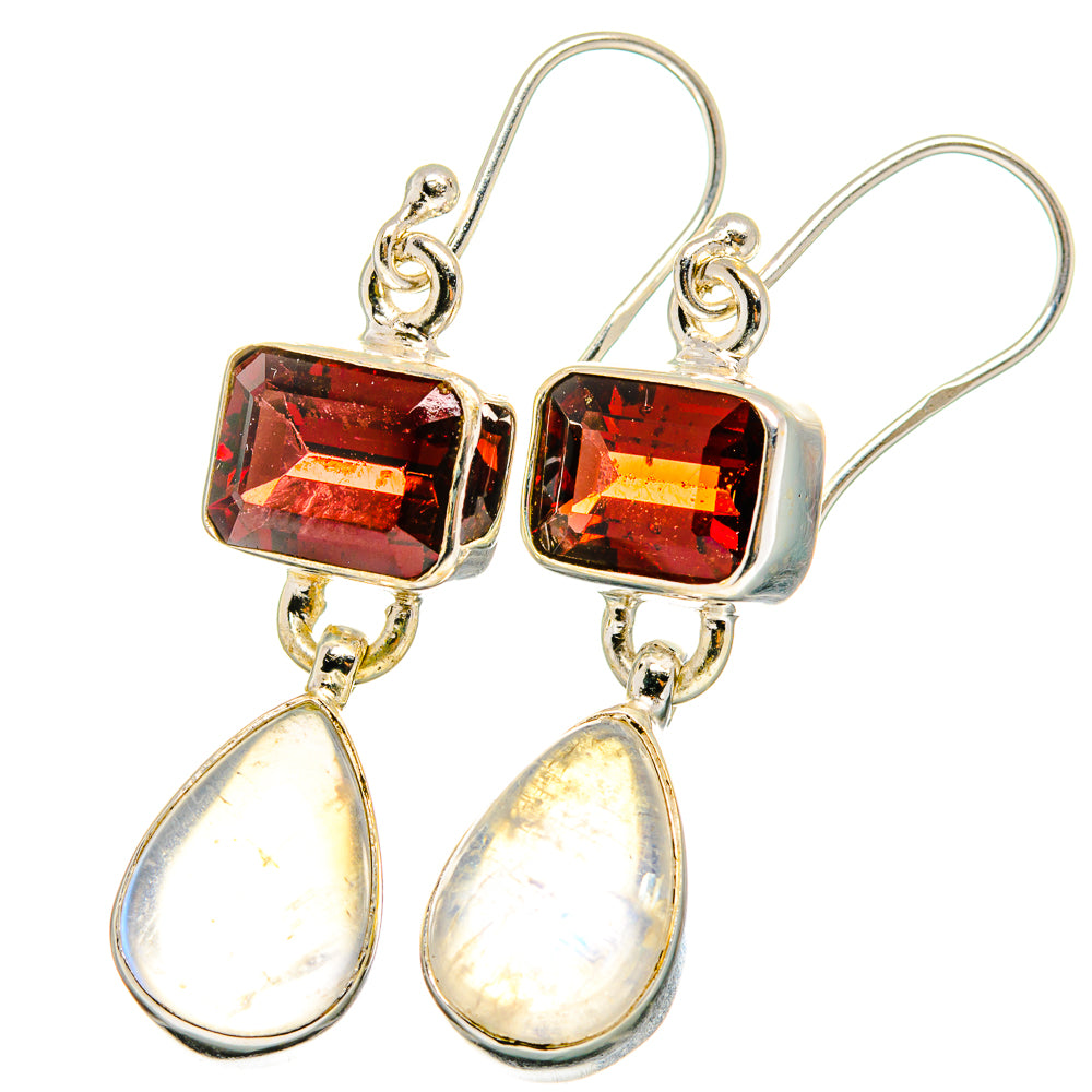 Rainbow Moonstone Earrings handcrafted by Ana Silver Co - EARR421704