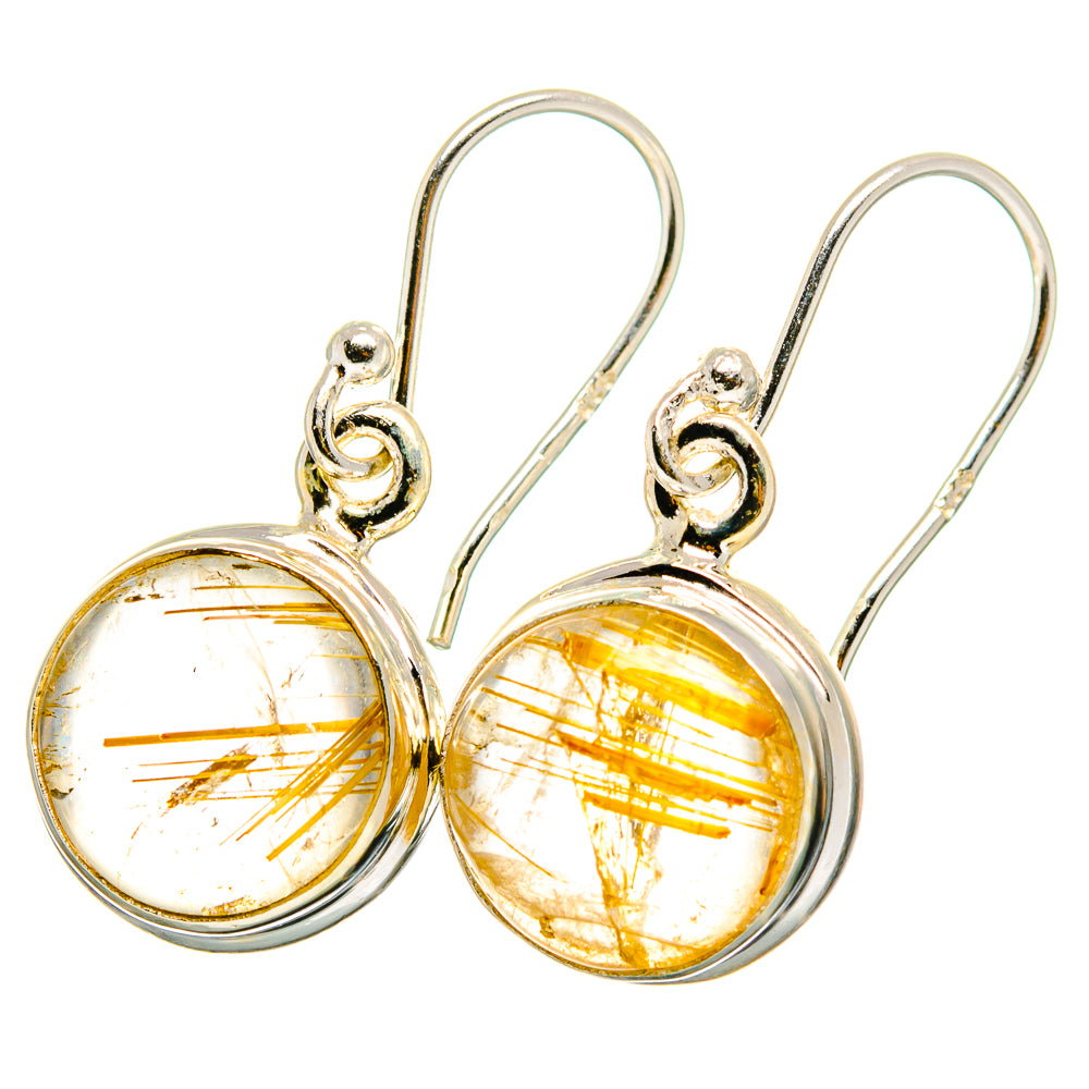Rutilated Quartz Earrings handcrafted by Ana Silver Co - EARR421804
