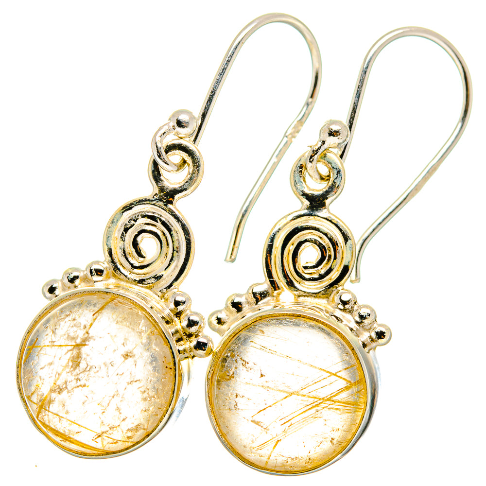 Rutilated Quartz Earrings handcrafted by Ana Silver Co - EARR421877