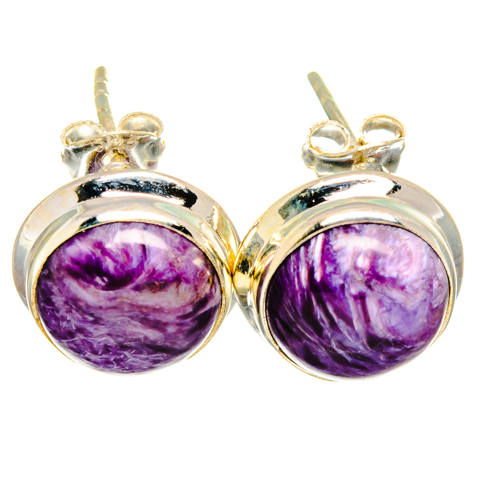 Charoite Earrings handcrafted by Ana Silver Co - EARR421945
