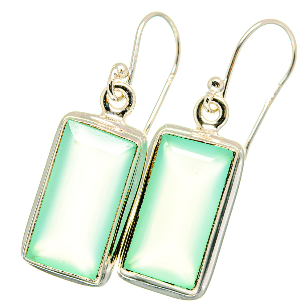Aqua Chalcedony Earrings handcrafted by Ana Silver Co - EARR421988
