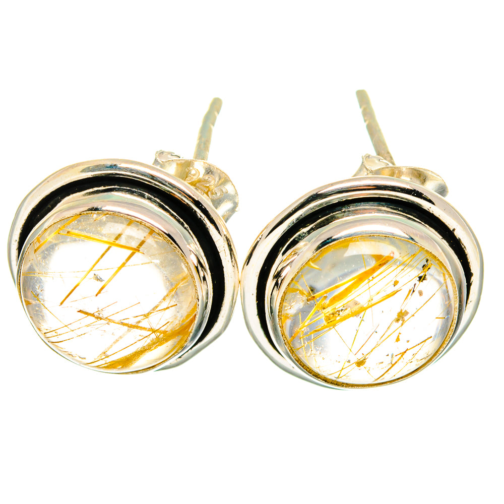 Rutilated Quartz Earrings handcrafted by Ana Silver Co - EARR422017