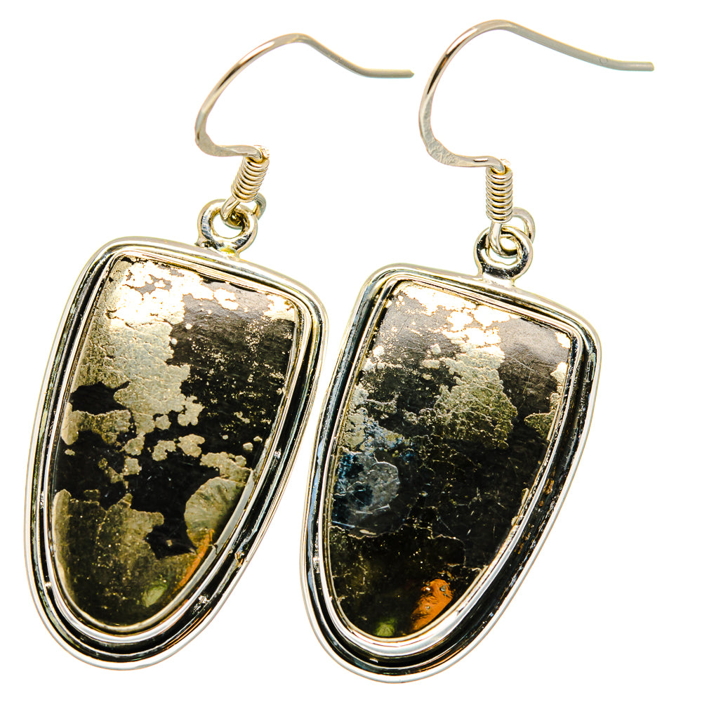 Pyrite Agate Earrings handcrafted by Ana Silver Co - EARR422033