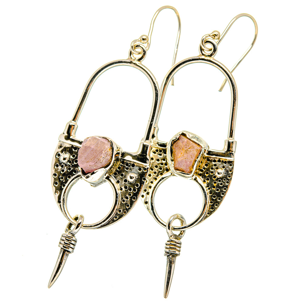 Rose Quartz Earrings handcrafted by Ana Silver Co - EARR422113