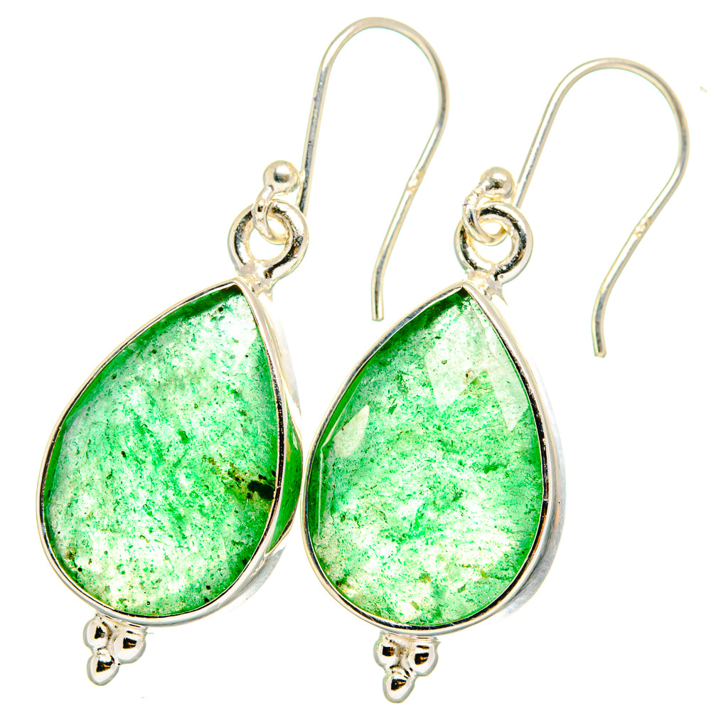 Green Aventurine Earrings handcrafted by Ana Silver Co - EARR422145