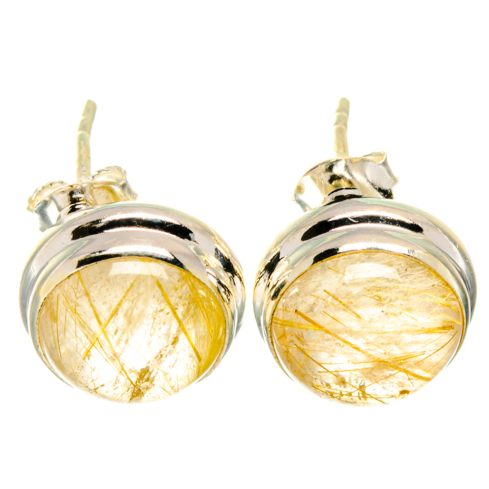 Rutilated Quartz Earrings handcrafted by Ana Silver Co - EARR422216