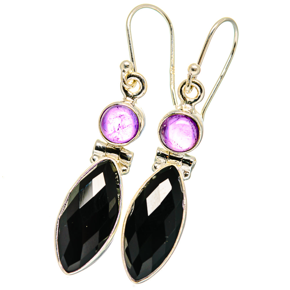 Black Onyx Earrings handcrafted by Ana Silver Co - EARR422239