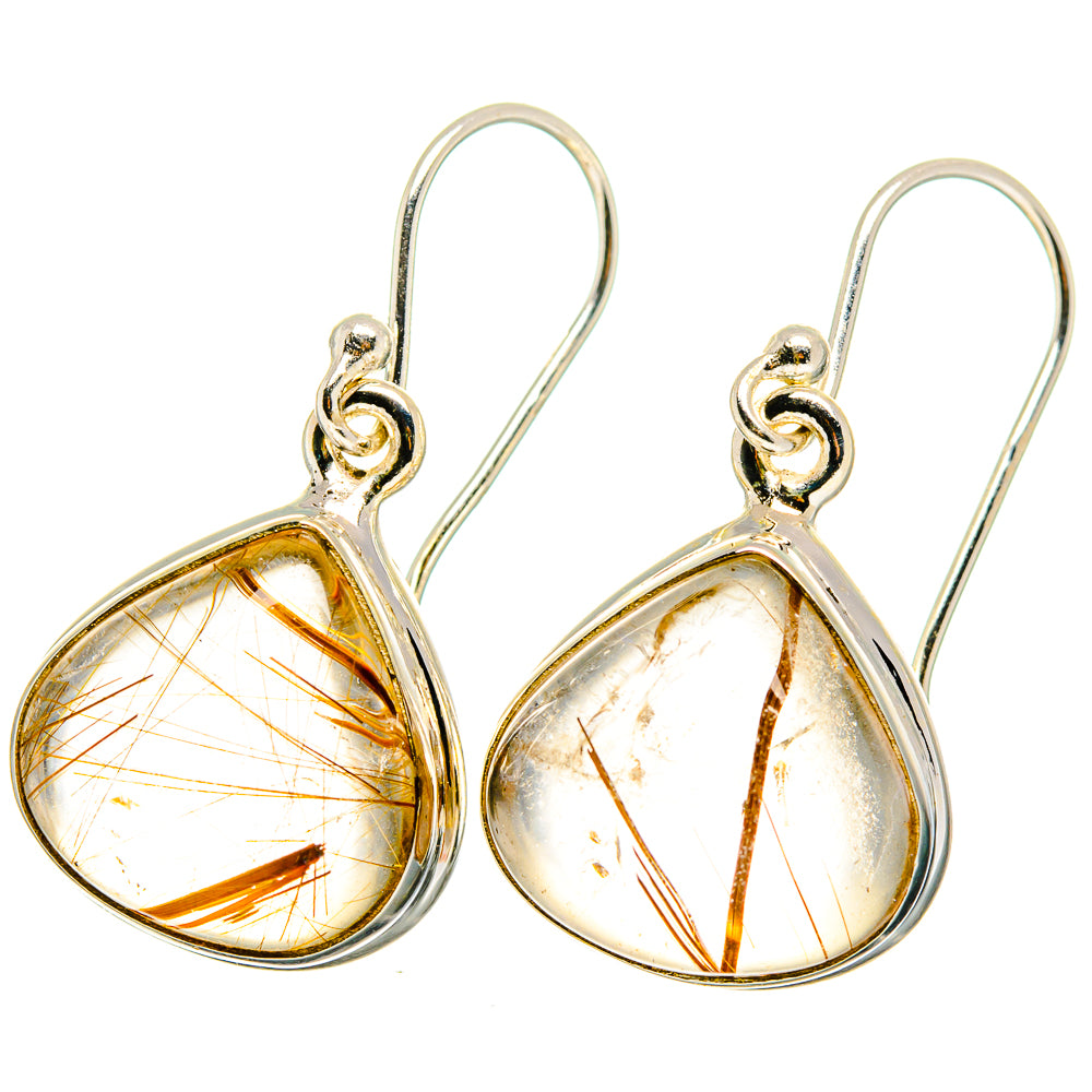 Rutilated Quartz Earrings handcrafted by Ana Silver Co - EARR422288