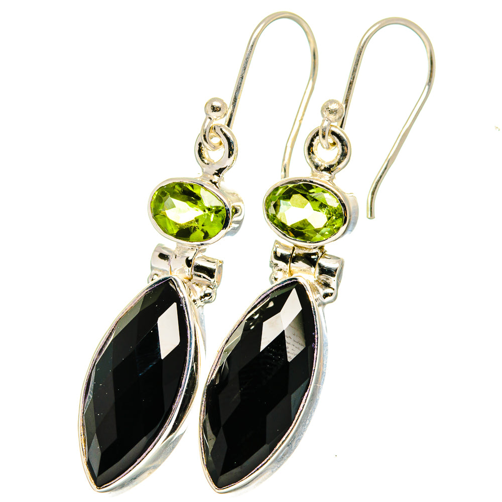 Black Onyx Earrings handcrafted by Ana Silver Co - EARR422344