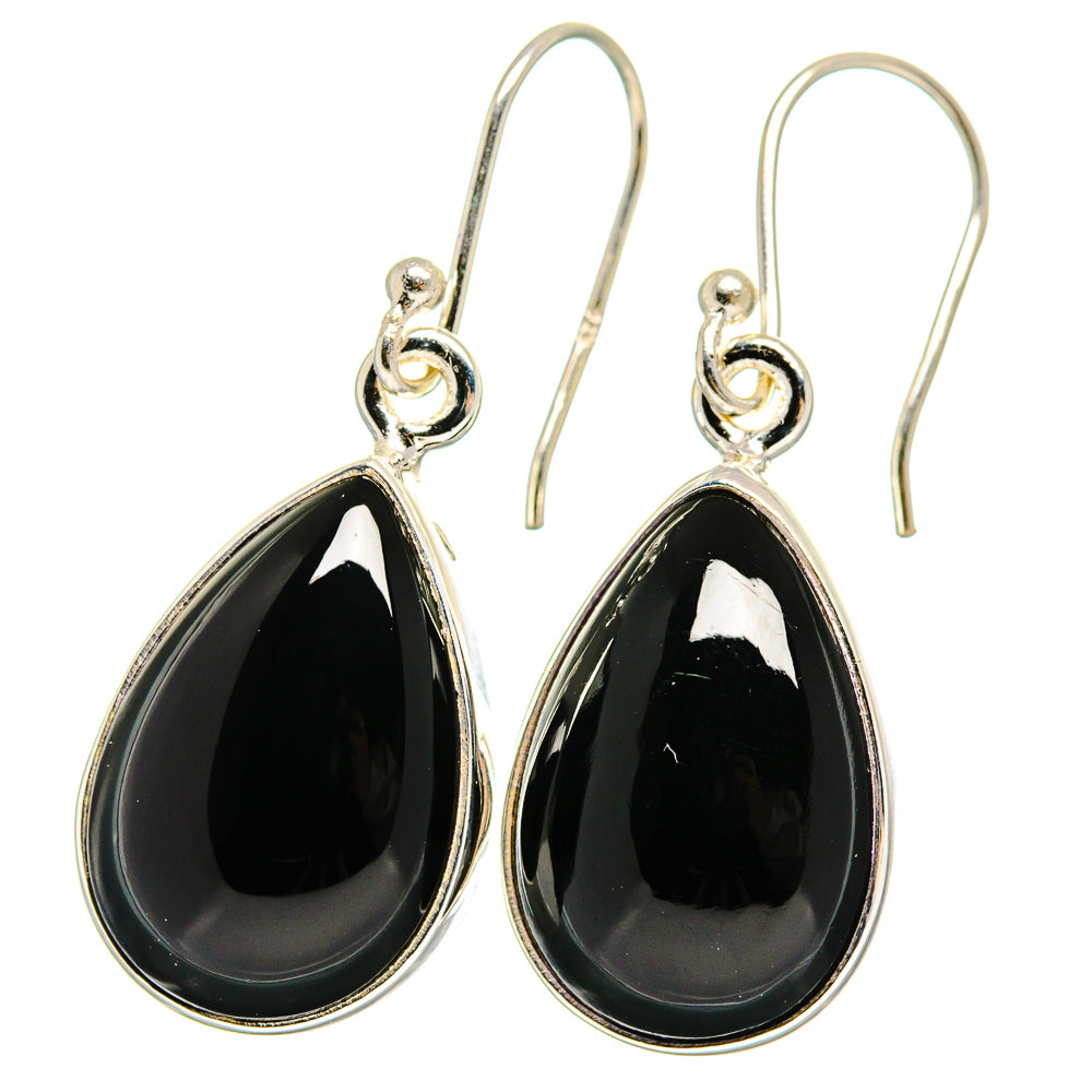 Black Onyx Earrings handcrafted by Ana Silver Co - EARR422381