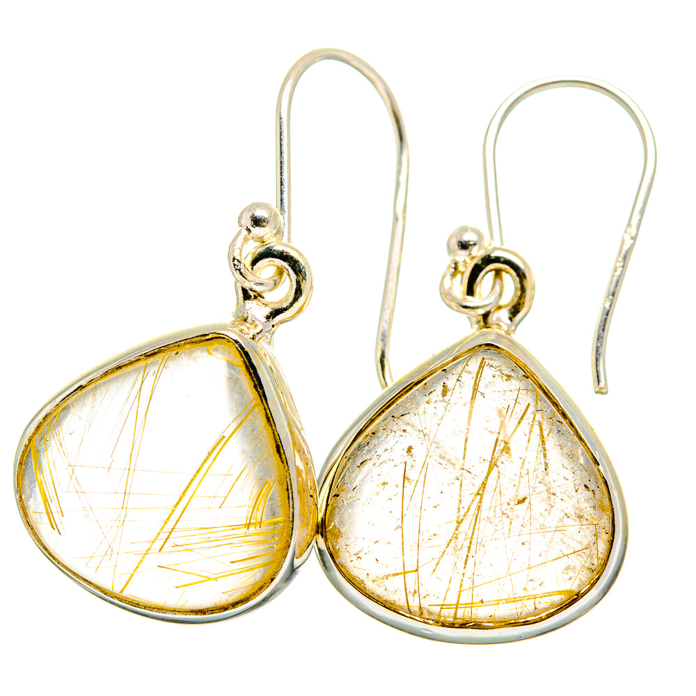 Rutilated Quartz Earrings handcrafted by Ana Silver Co - EARR422382