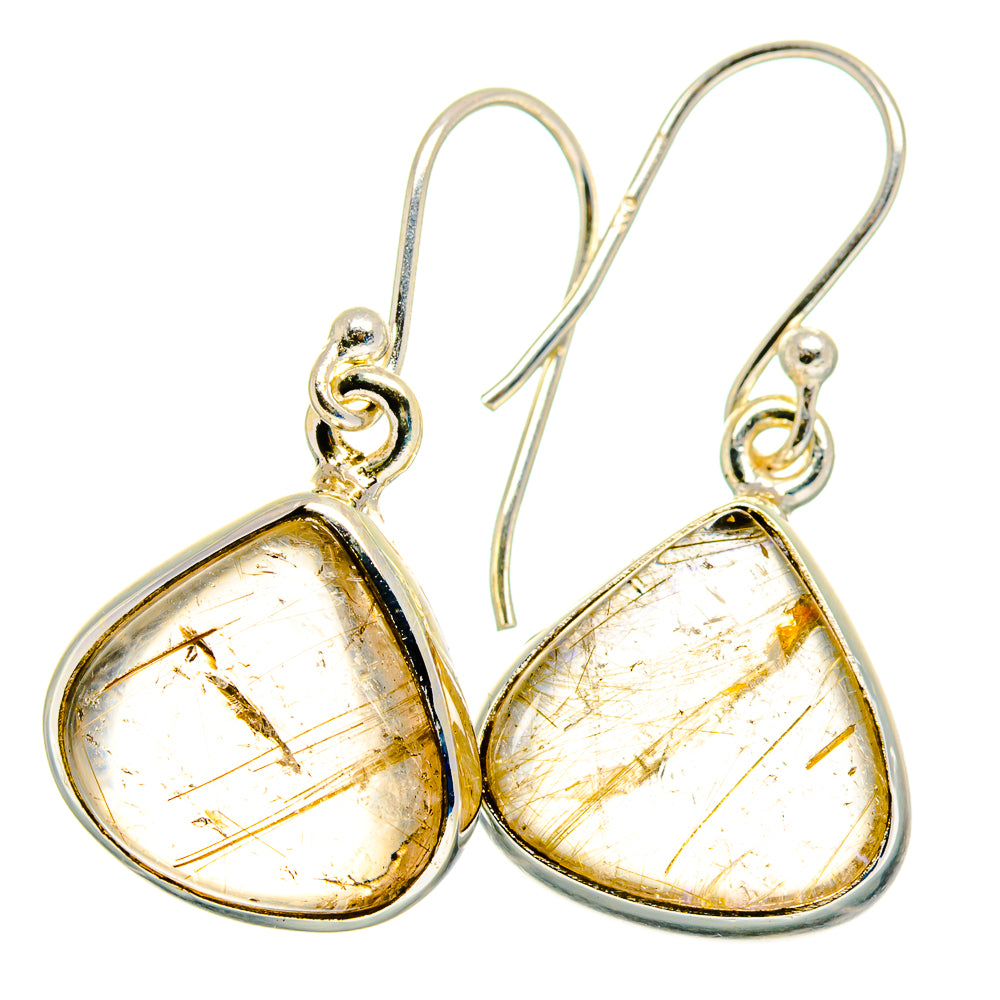 Rutilated Quartz Earrings handcrafted by Ana Silver Co - EARR422447