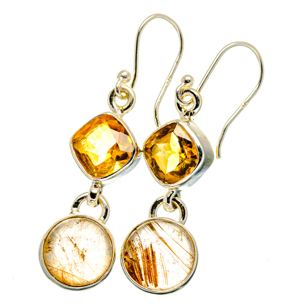 Rutialted Quartz Earrings handcrafted by Ana Silver Co - EARR422455