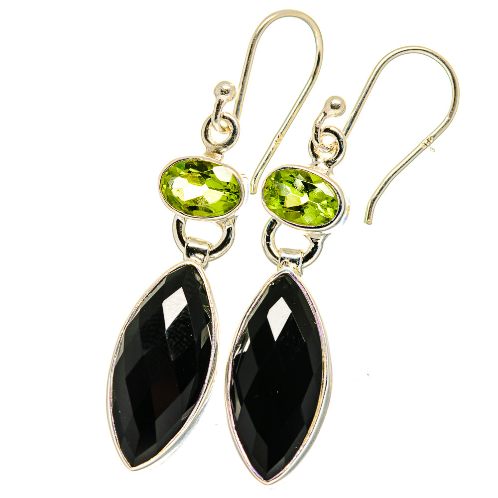 Black Onyx Earrings handcrafted by Ana Silver Co - EARR422479