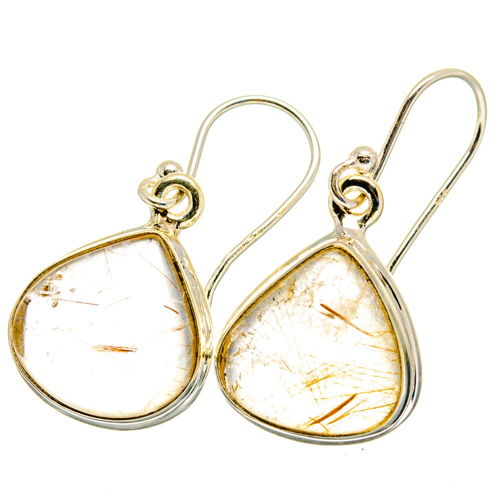 Rutilated Quartz Earrings handcrafted by Ana Silver Co - EARR422481