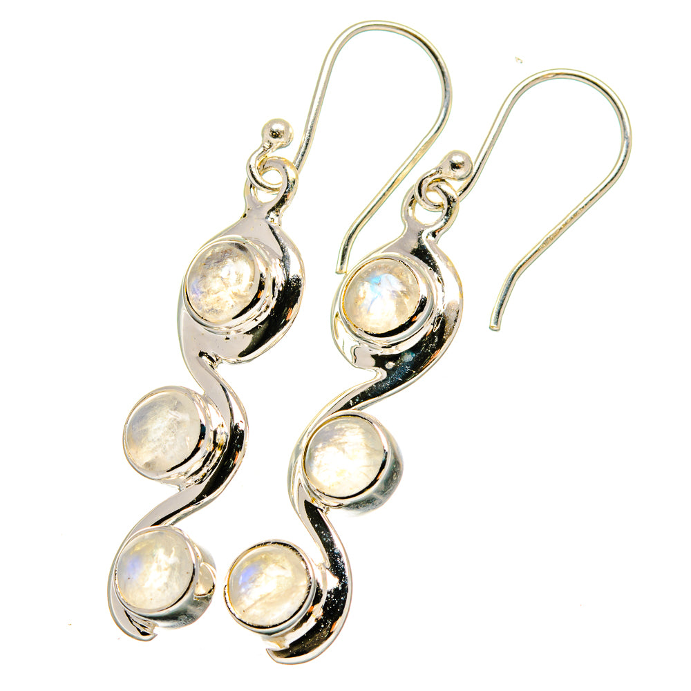 Rainbow Moonstone Earrings handcrafted by Ana Silver Co - EARR422502