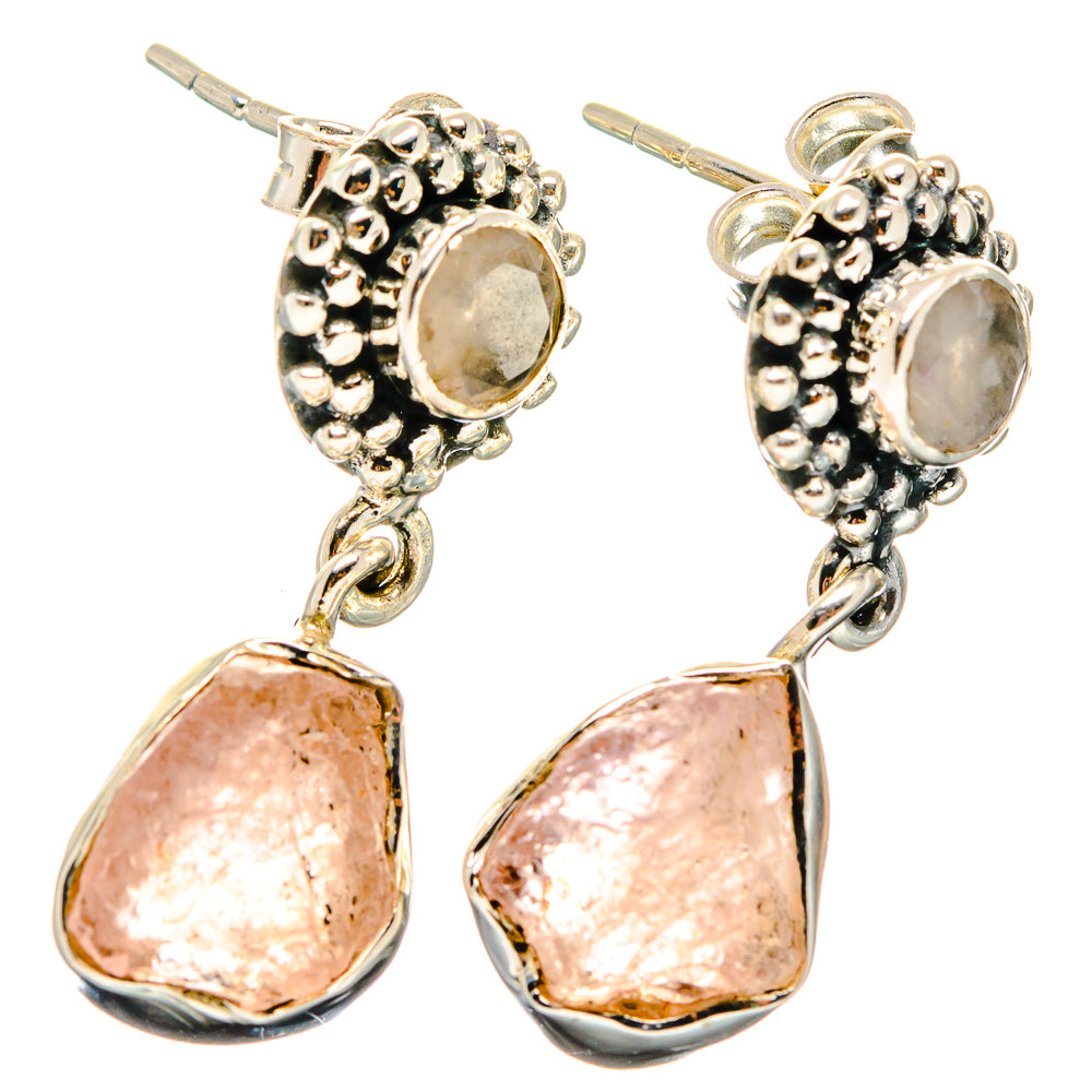 Rose Quartz Earrings handcrafted by Ana Silver Co - EARR422523