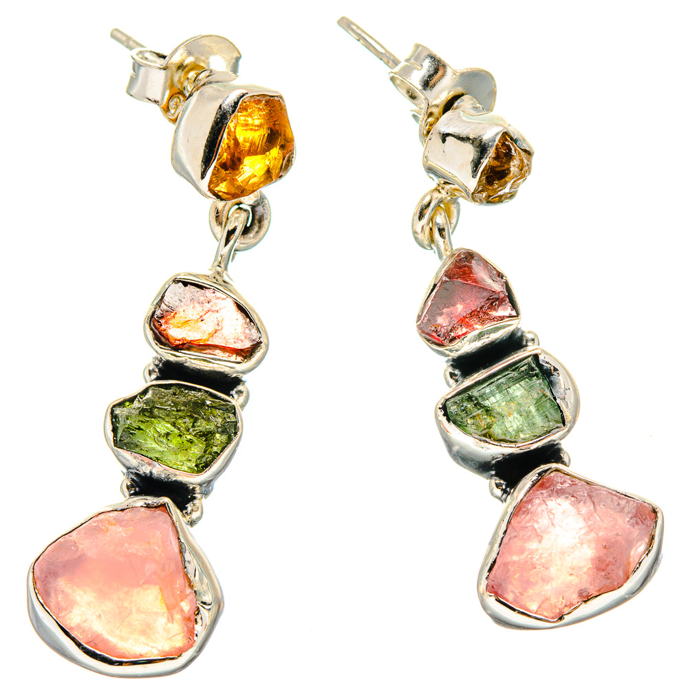 Rose Quartz Earrings handcrafted by Ana Silver Co - EARR422555