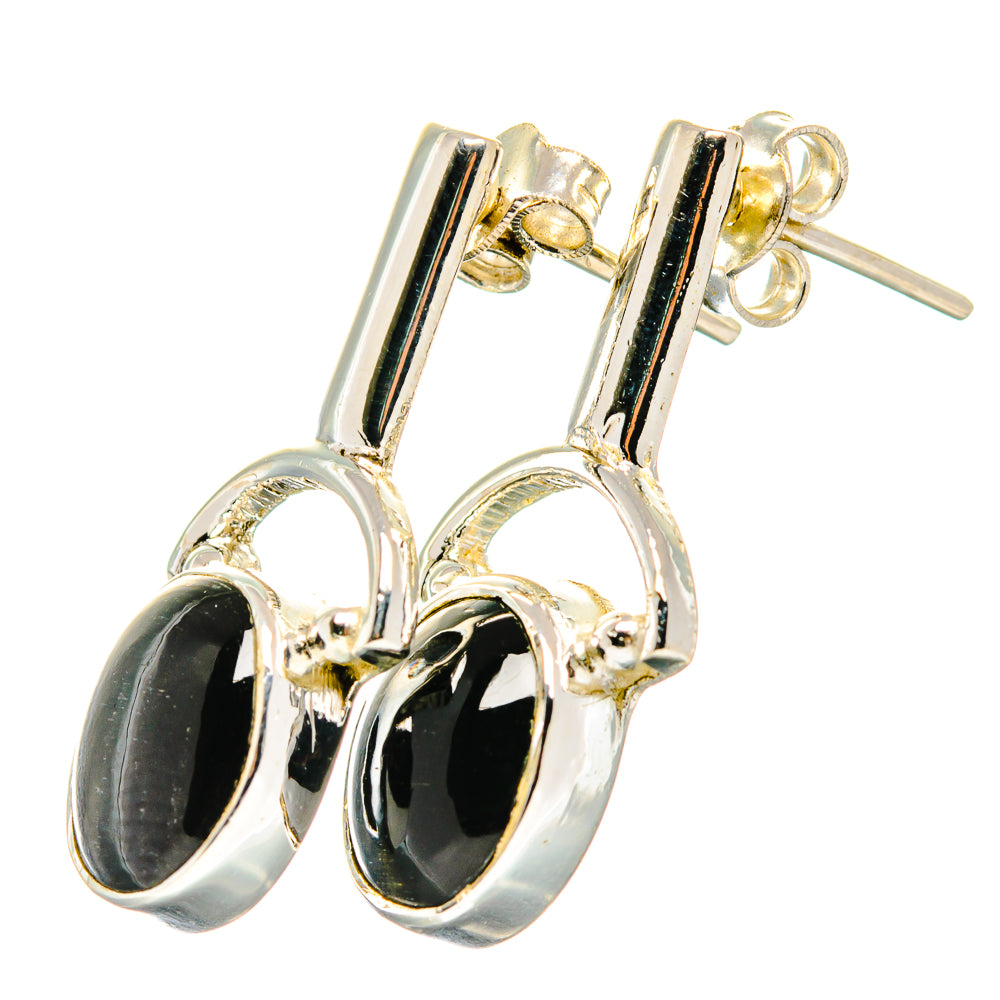 Black Onyx Earrings handcrafted by Ana Silver Co - EARR422585