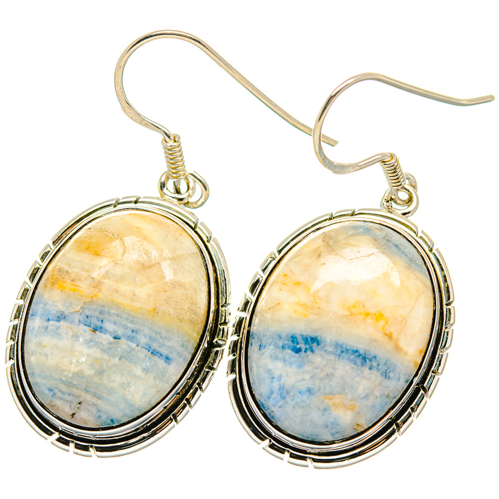 Blue Scheelite Earrings handcrafted by Ana Silver Co - EARR422589