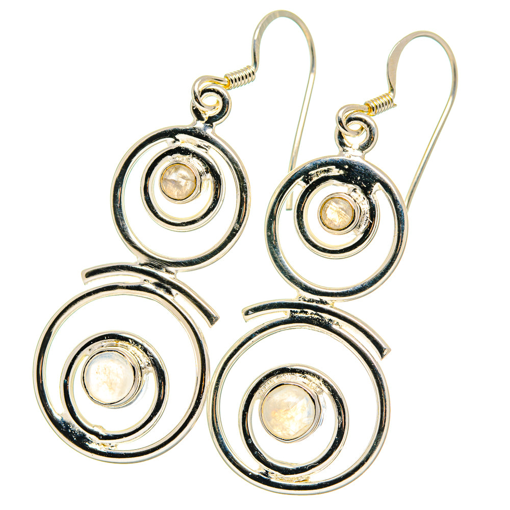 Rainbow Moonstone Earrings handcrafted by Ana Silver Co - EARR422603