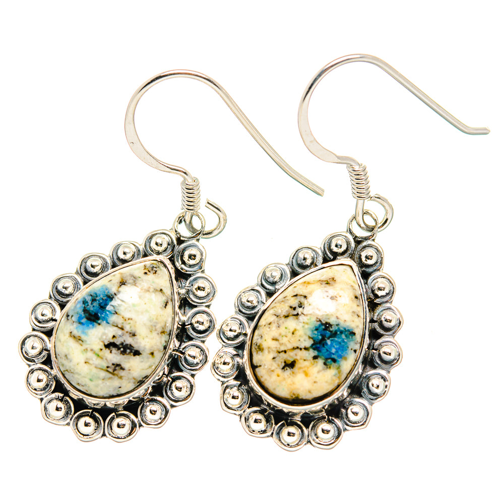 K2 Blue Azurite Earrings handcrafted by Ana Silver Co - EARR422685
