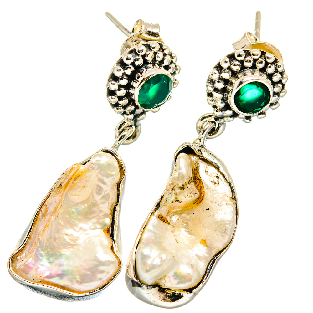 Mother Of Pearl Earrings handcrafted by Ana Silver Co - EARR422700