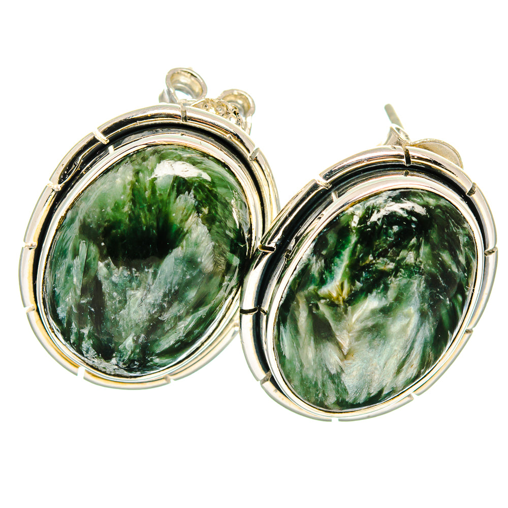 Seraphinite Earrings handcrafted by Ana Silver Co - EARR422715