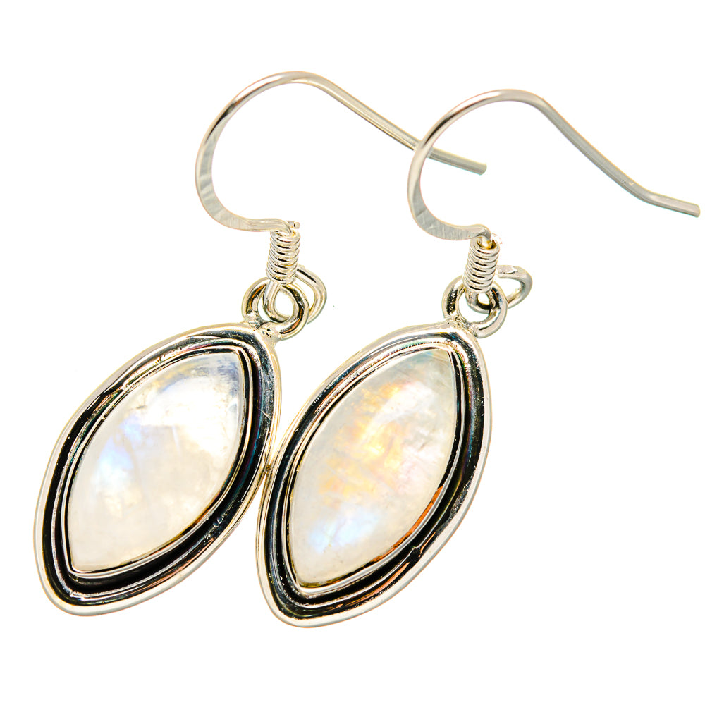 Rainbow Moonstone Earrings handcrafted by Ana Silver Co - EARR422756