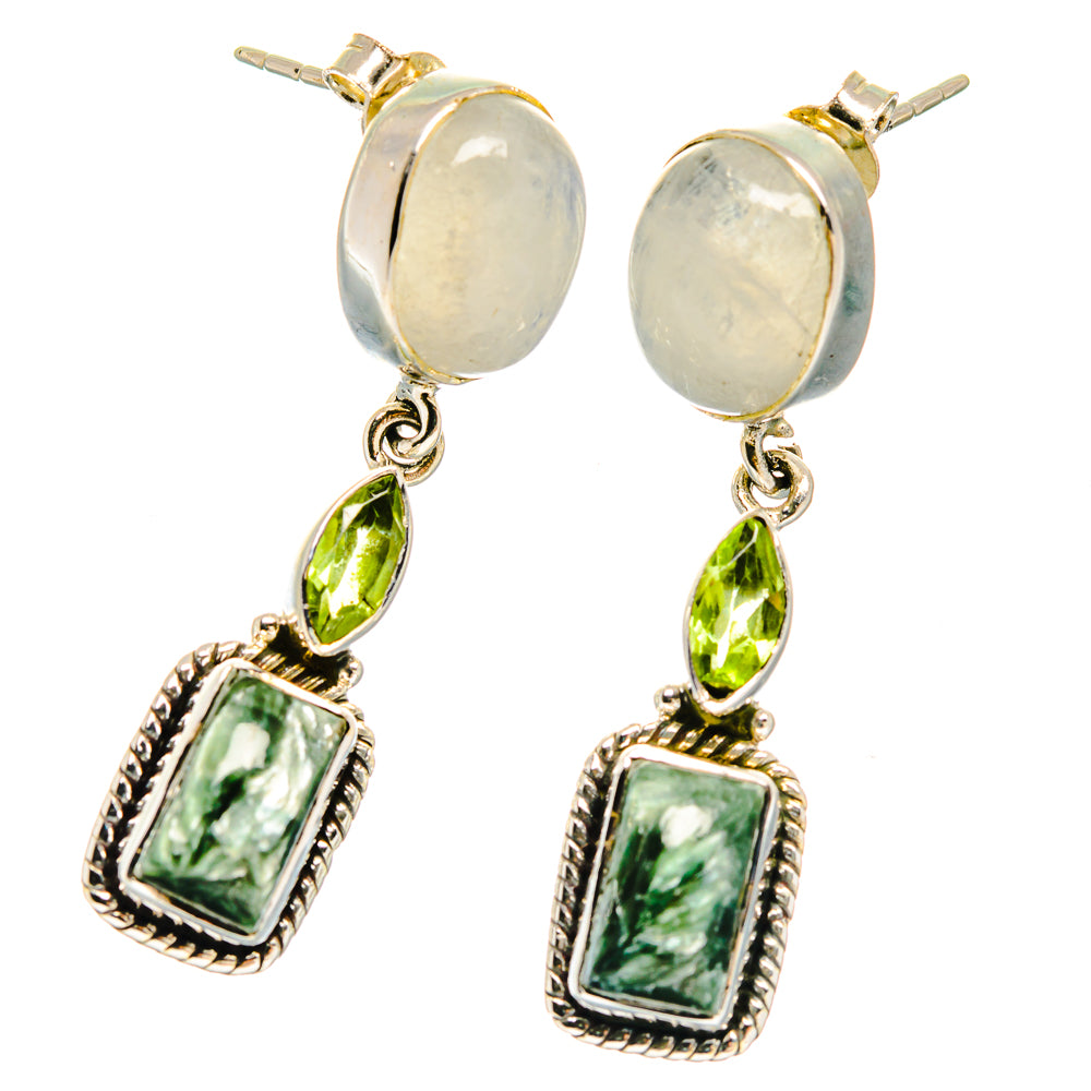 Seraphinite Earrings handcrafted by Ana Silver Co - EARR422797