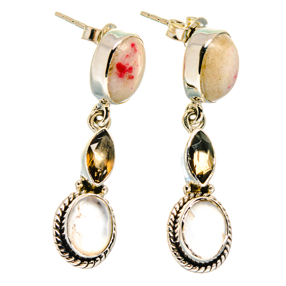 Thulite Earrings handcrafted by Ana Silver Co - EARR422800