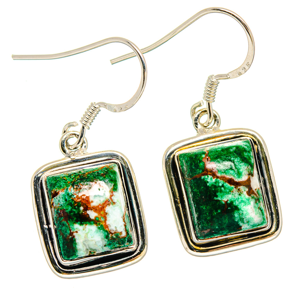 Chrysocolla Earrings handcrafted by Ana Silver Co - EARR422858