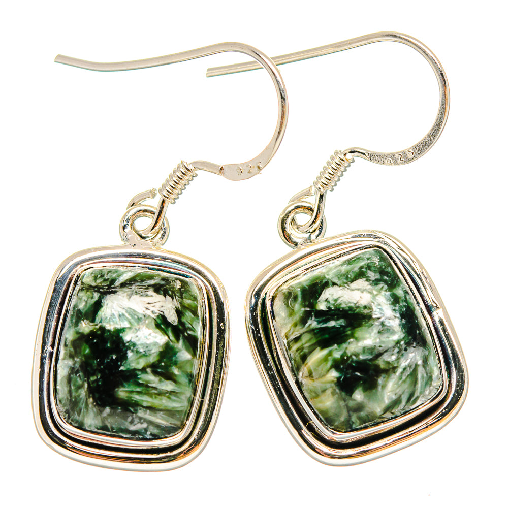 Seraphinite Earrings handcrafted by Ana Silver Co - EARR422876