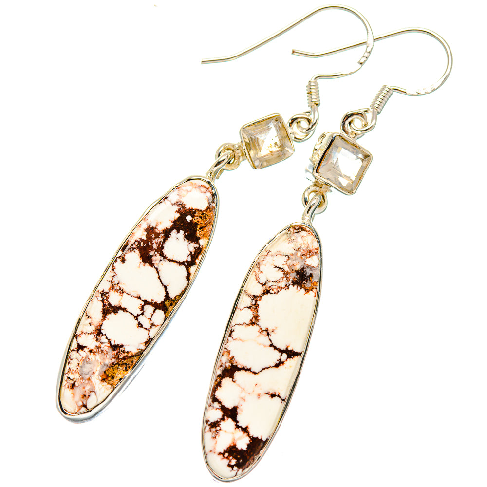 Wild Horse Jasper Earrings handcrafted by Ana Silver Co - EARR423062